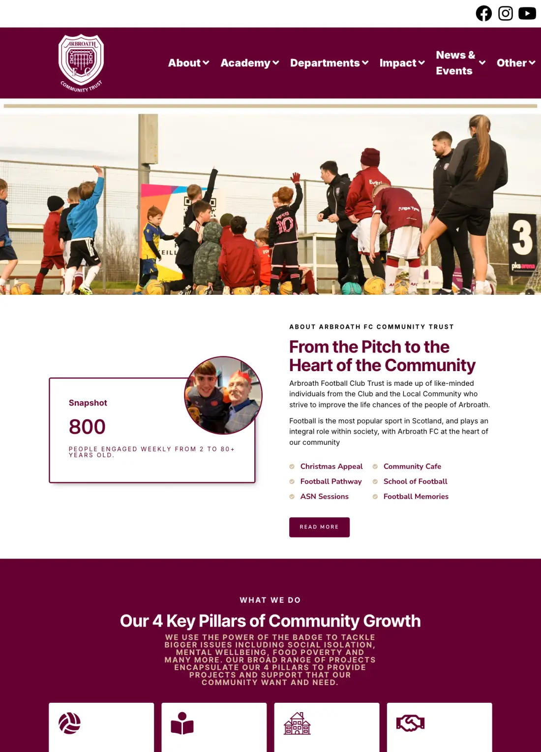 The Arbroath FC community trust, scrolling